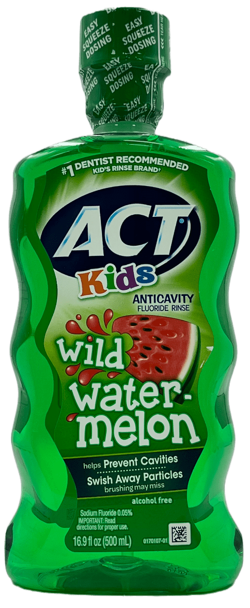 ACT Kids Anticavity Fluoride Rinse – Wild Watermelon – 16.9 FL OZ
