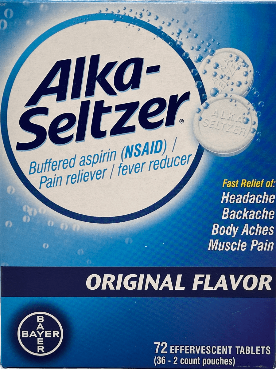 Alka-Seltzer – Original Flavor – 72 Effervescent Tablets