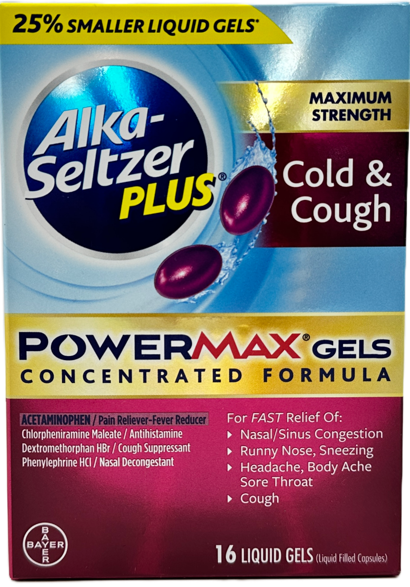 Alka-Seltzer Plus – Maximum Strength Cold & Cough Power Max Gels – 16 Ct