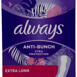 Always Anti-Bunch Xtra Protection – Extra Long Liners – 68 Ct