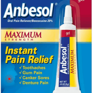 Anbesol – Oral Pain Reliever – Maximum Strength – 0.33 OZ