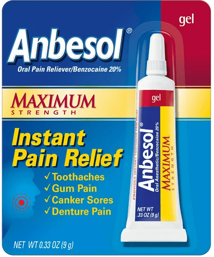 Anbesol – Oral Pain Reliever – Maximum Strength – 0.33 OZ