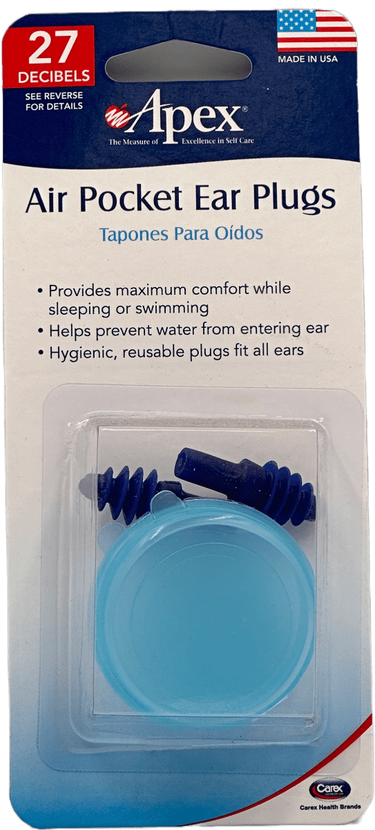 Apex – Air Pocket Ear Plugs – Blue – 27 Decibels