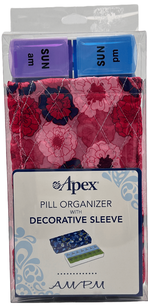 Apex – Pill Organizer with Decorative Sleeve – AM/PM