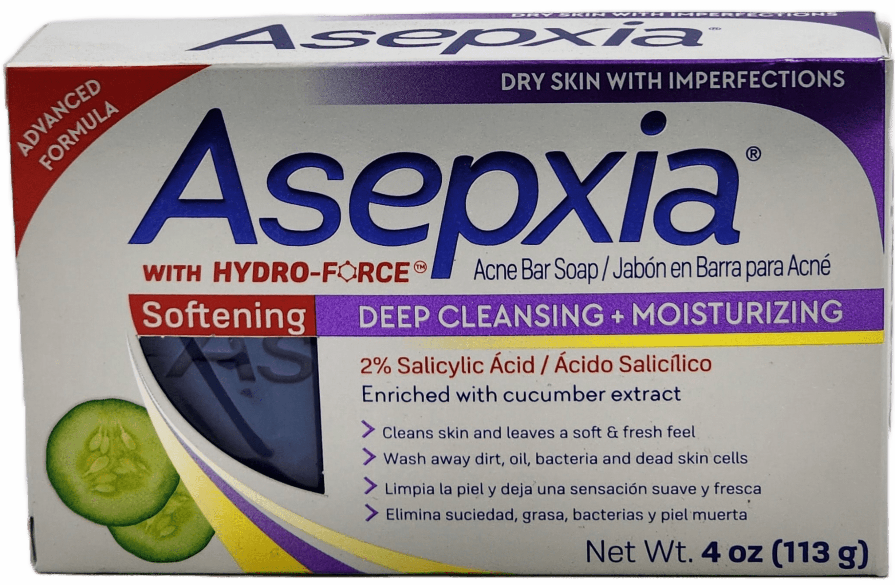 Asepxia Acne Bar Soap – Softening – 4 OZ