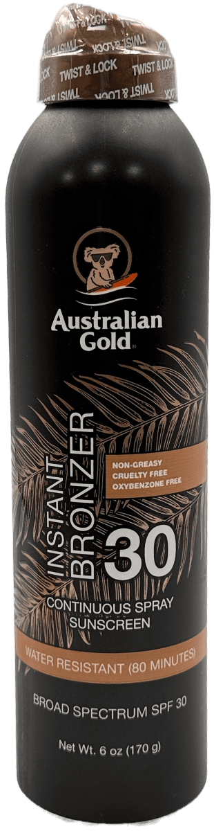 Australian Gold Continuous Spray Sunscreen SPF 30 – Bronzer – 6 OZ