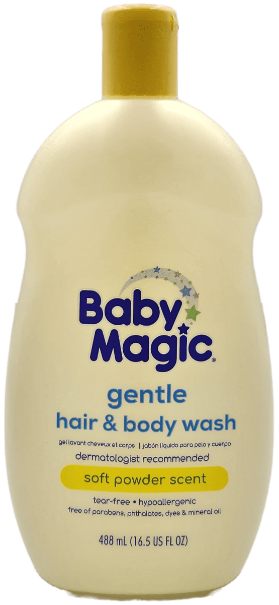 Baby Magic Gentle Hair & Body Wash – Soft Powder scent – 16.5 FL OZ