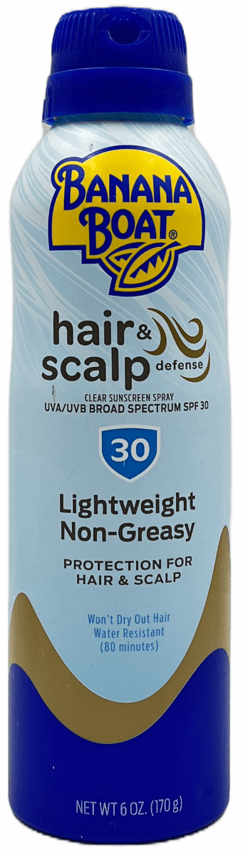 Banana Boat Hair & Scalp Clear Sunscreen Spray SPF30 – 6 OZ