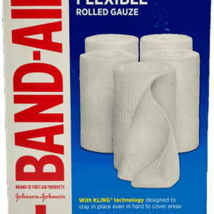 Band-Aid Flexible Rolled Gauze – 5 Sterile Rolls
