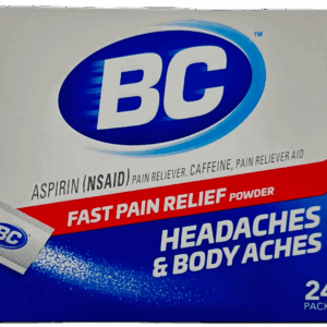 BC Aspirin Fast Pain Relief Powder – Headaches & Body Aches – 24 Packs