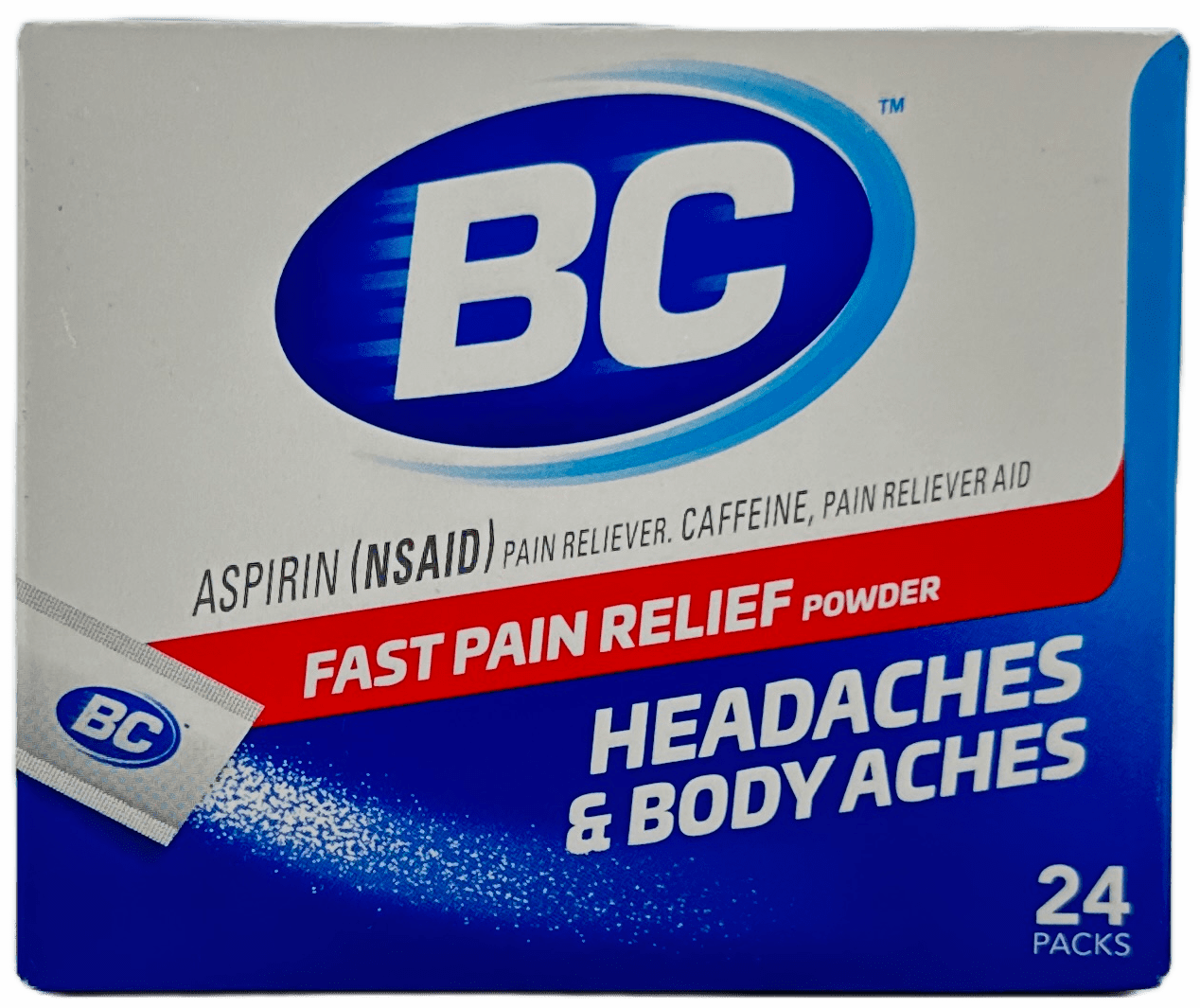 BC Aspirin Fast Pain Relief Powder – Headaches & Body Aches – 24 Packs