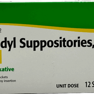 Bisacodyl Suppositories – USP 10 mg – 12 Ct
