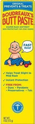 Boudreaux’s Butt Paste Diaper Rash Ointment – Original – 4 OZ (113 g)