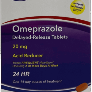 Camber Omeprazole Delayed Release Tablets 20 mg – Acid Reducer – 14 Ct