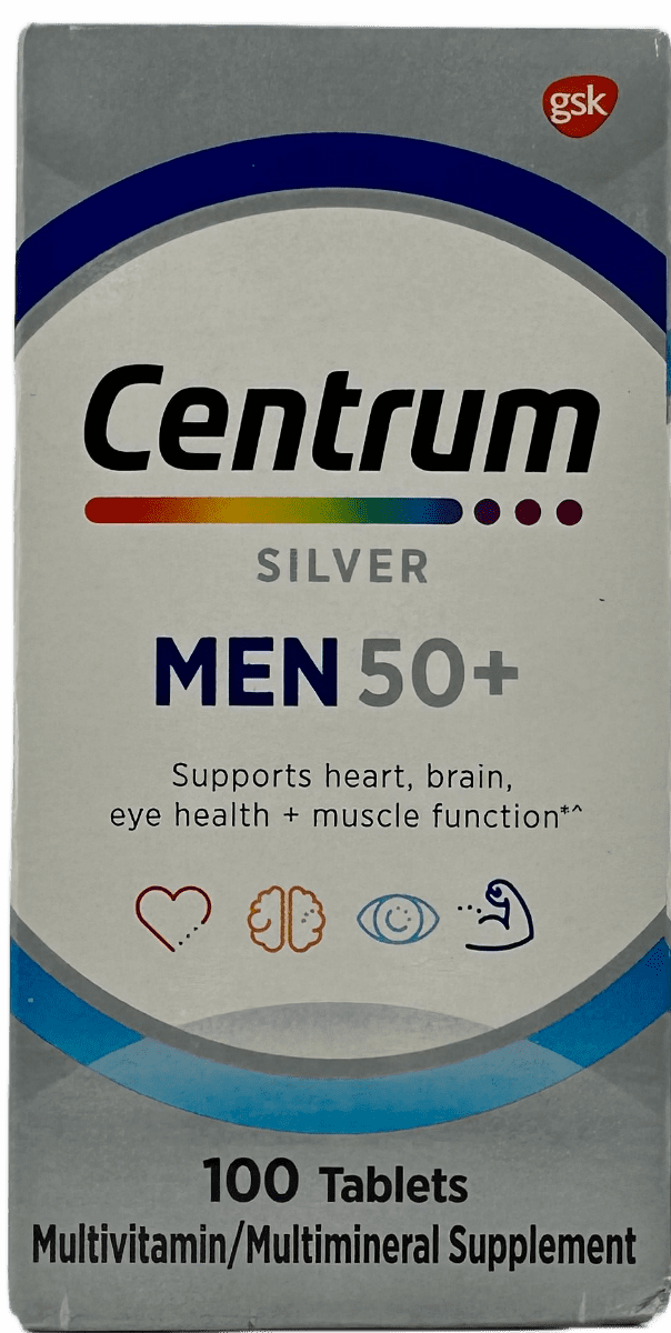Centrum Silver – Men 50+ – Multivitamin Tablets – 100 Ct