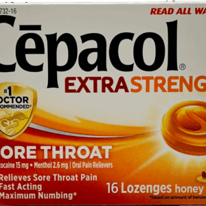 Cepacol – Extra Strength Sore Throat – 16 Lozenges – Honey Lemon