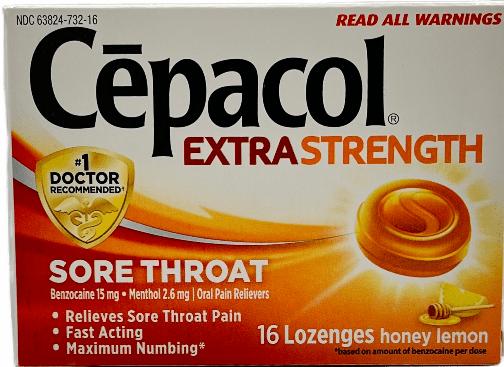 Cepacol – Extra Strength Sore Throat – 16 Lozenges – Honey Lemon