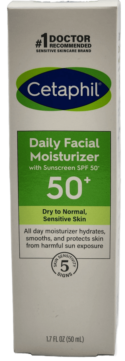 Cetaphil Daily Facial Moisturizer With Sunscreen – SPF 50+ – 1.7 FL OZ
