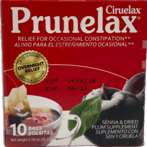 Ciruelax Prunelax – Natural Laxative – Regular Tea Plum – 10 Bags