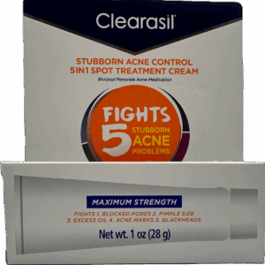 Clearasil Stubborn Acne Control 5 in1 Spot Treatment Cream – 1 OZ