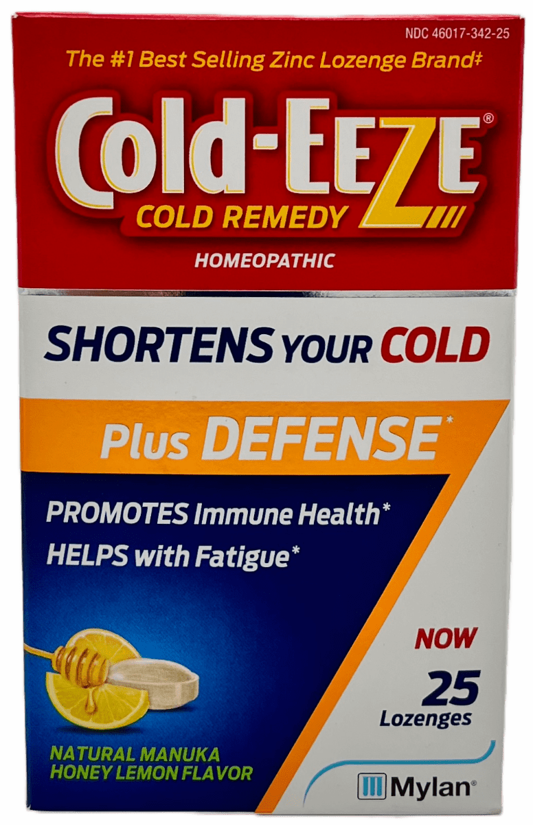 Cold-Eeze Cold Remedy Lozenges – Natural Honey Lemon Flavor – 25 Ct