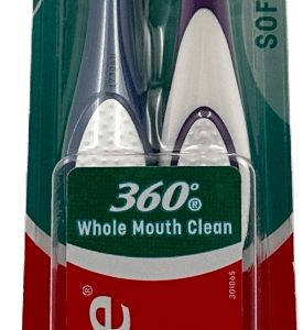 Colgate 360° Whole Mouth Clean Toothbrush – Soft – 2 Toothbrushes