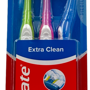 Colgate Extra Clean Toothbrush – Medium – 3 Toothbrushes
