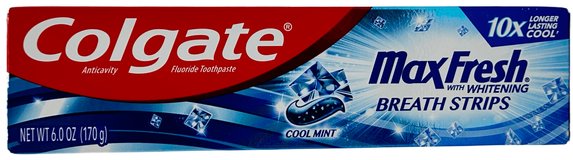Colgate Max Fresh Toothpaste with whitening Breath Strips – Cool Mint – 6 OZ