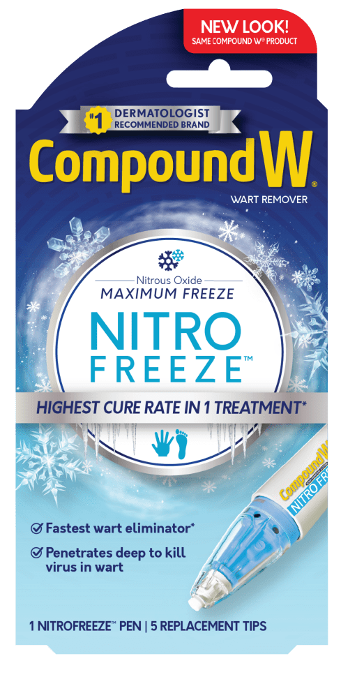 Compound W – Wart Removal NitroFreeze Pen – 1 Pen & 5 Replaceable Tips