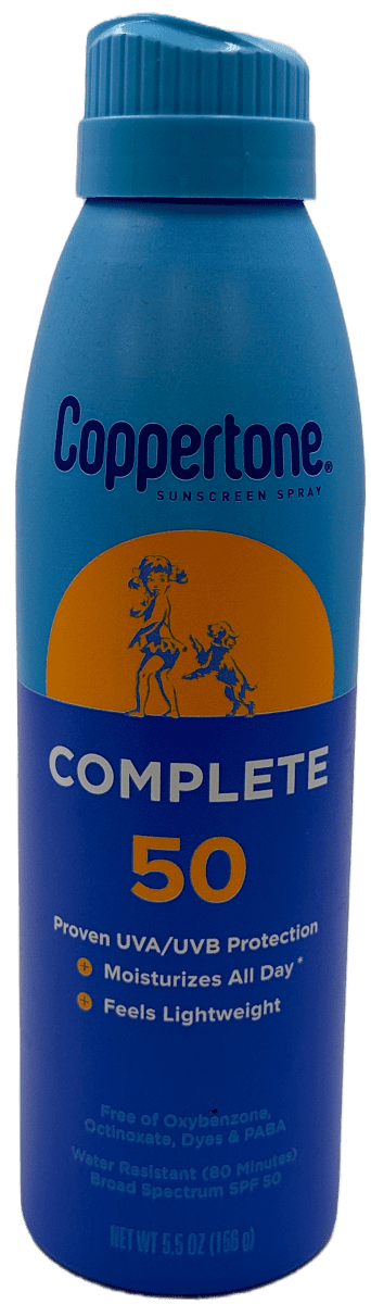 Coppertone Sunscreen Spray – Complete – SPF 50 – 5.5 OZ