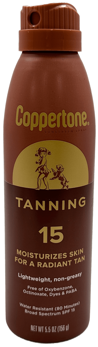 Coppertone Sunscreen Spray – Tanning 15 – 5.5 OZ