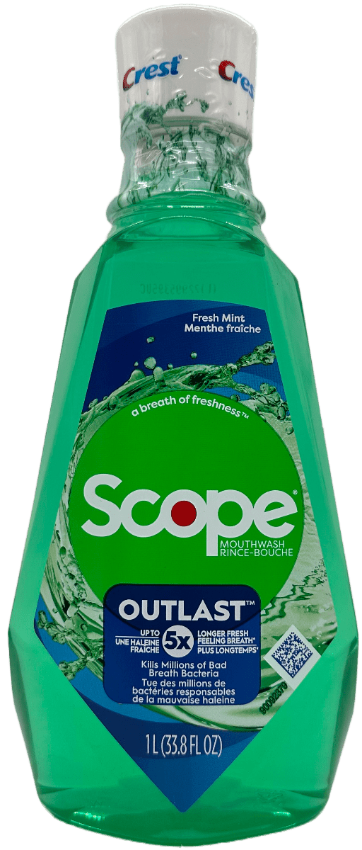Crest – Scope Outlast Mouthwash – Fresh Mint – 33.8 FL OZ
