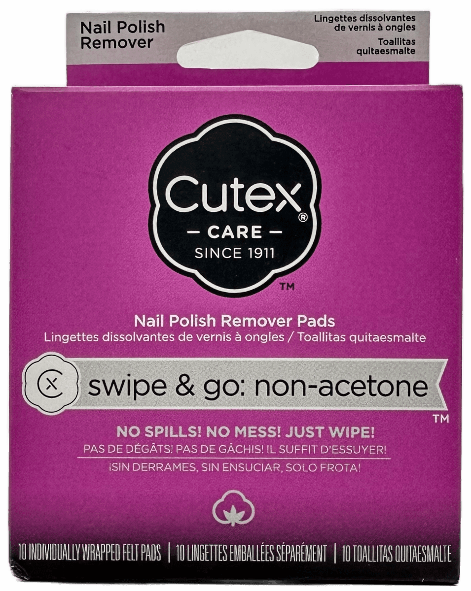 Cutex Care Nail Polish Remover Pads – 10 Ct