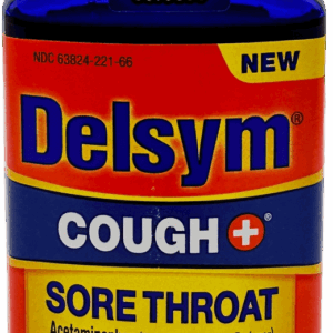 Delsym Cough & Sore Throat Syrup – Honey Flavored Liquid – 6 FL OZ