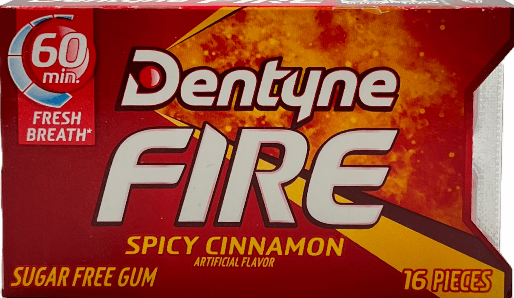 Dentyne Fire – Spicy Cinnamon Flavor – Sugar Free Gum – 16 Pieces