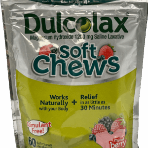 Dulcolax Soft Chews Laxative – Mixed Berry – 60 Soft Chews