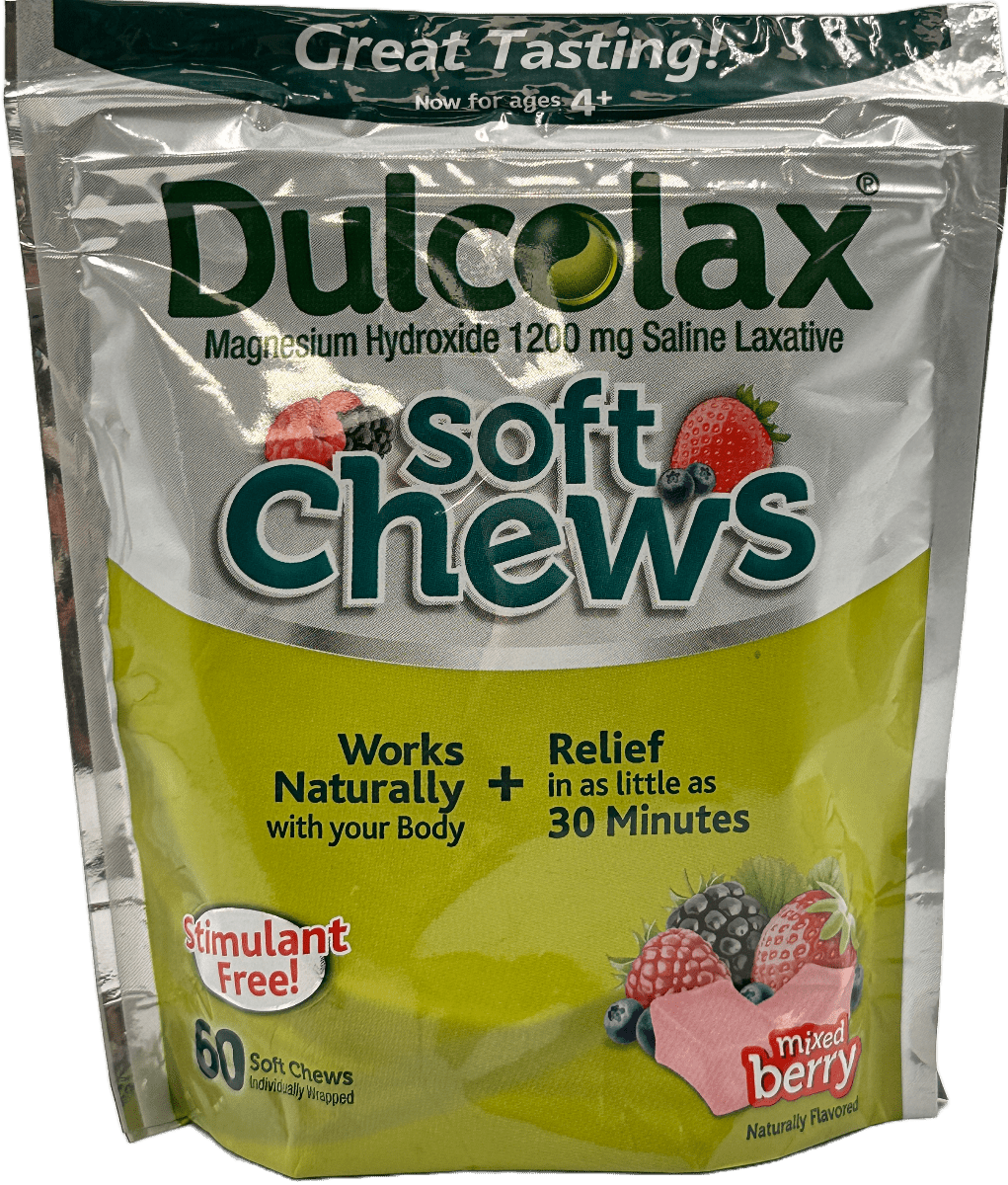 Dulcolax Soft Chews Laxative – Mixed Berry – 60 Soft Chews