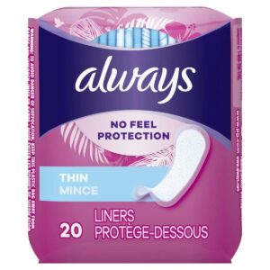 Always Liners – Thin No Feel Protection – 20 Liners