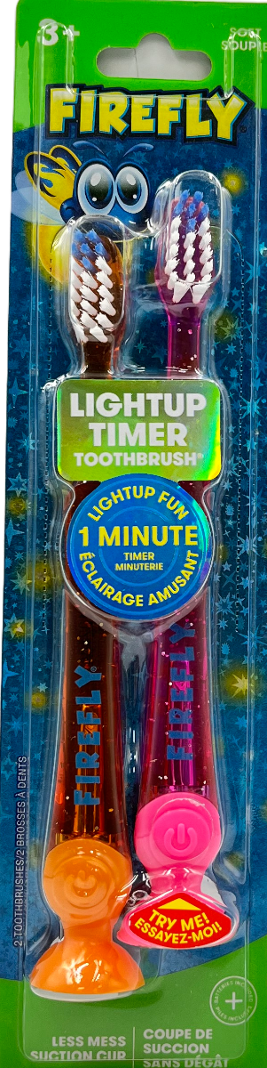 Firefly – Lightup Timer Toothbrush – 2 ct