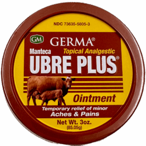 Germa Manteca Ubre Plus Ointment – Aches & Pain Relief – 3 OZ