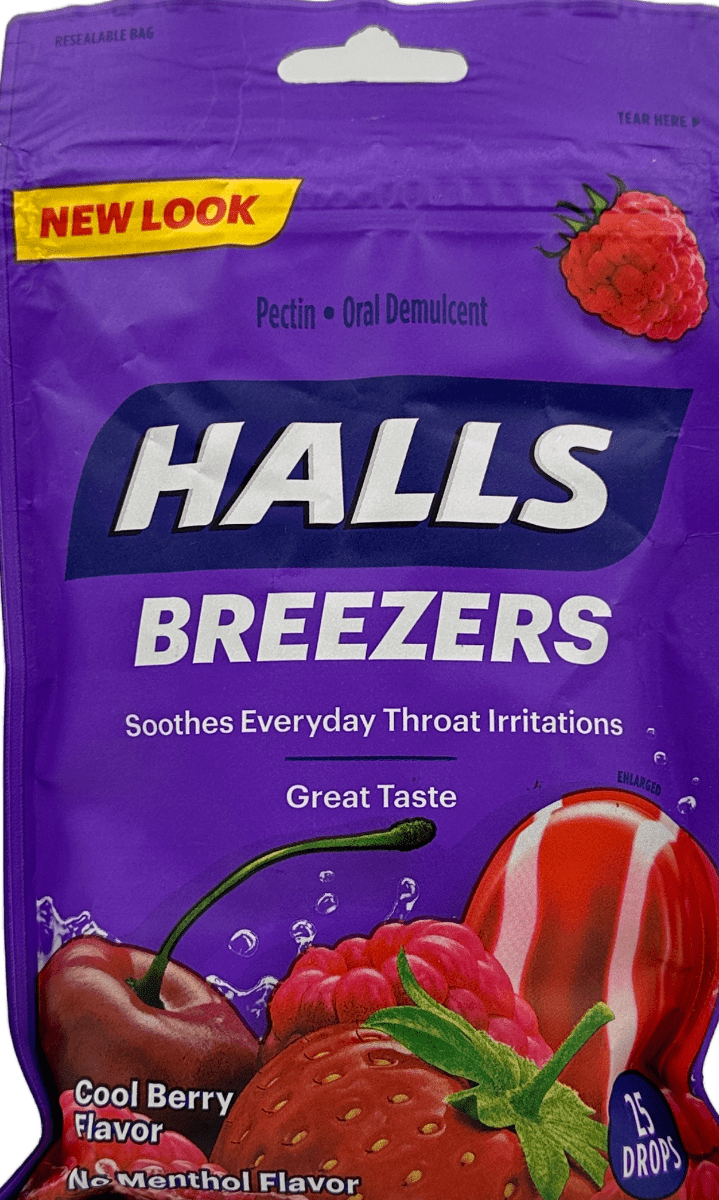 Halls – Breezers – Cool Berry Flavor – 25 Drops