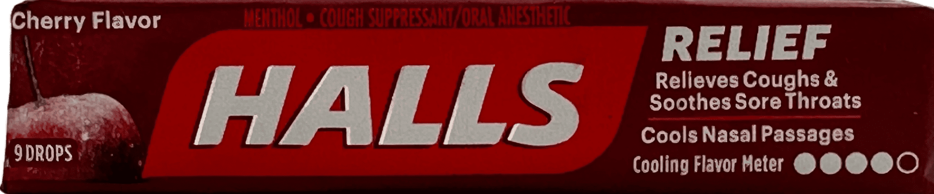 Halls – Cherry Flavor – 9 Drops