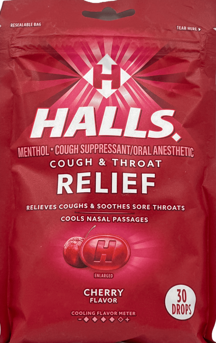 Halls – Cough & Throat Relief – Cherry Flavor – 30 Drops