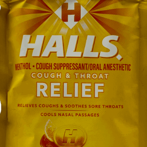 Halls – Cough & Throat Relief – Honey Lemon Flavor – 30 Drops