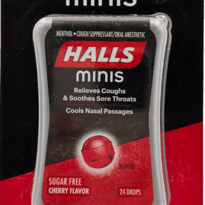 Halls Minis – Sugar Free – Cherry Flavor – 24 Drops