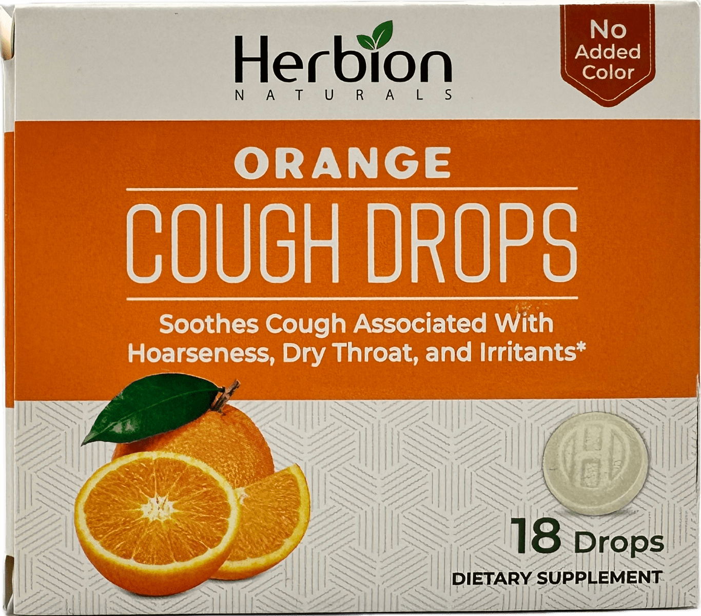 Herbion Naturals – Orange Cough Drops – 18 Ct
