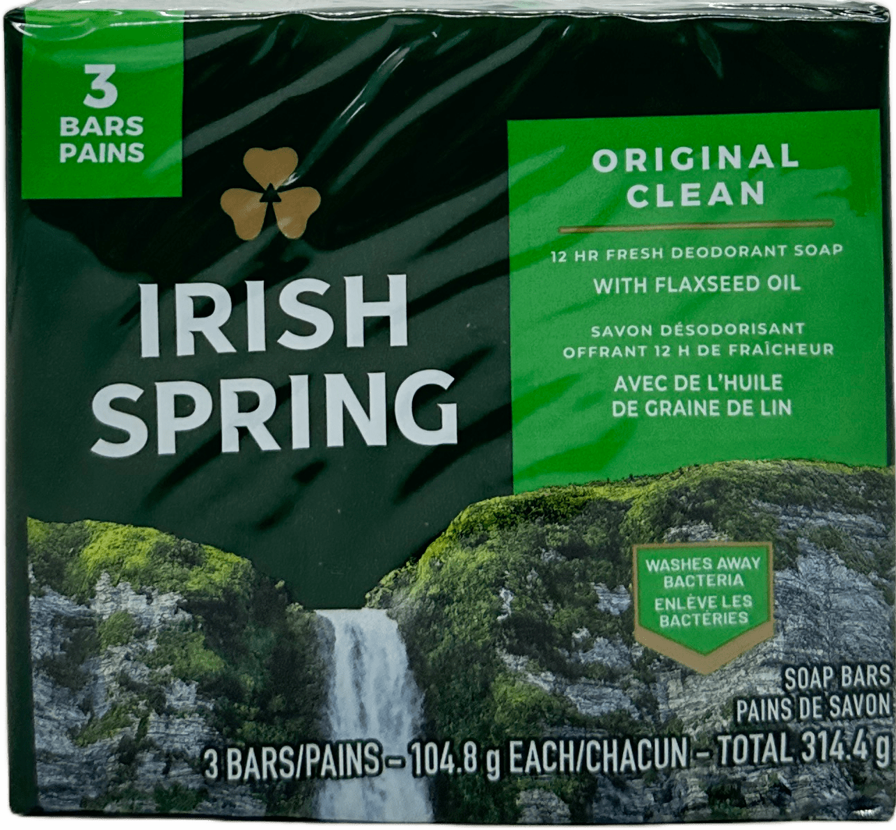 Irish Spring – Original Clean With Flaxseed Oil – 3 Ct