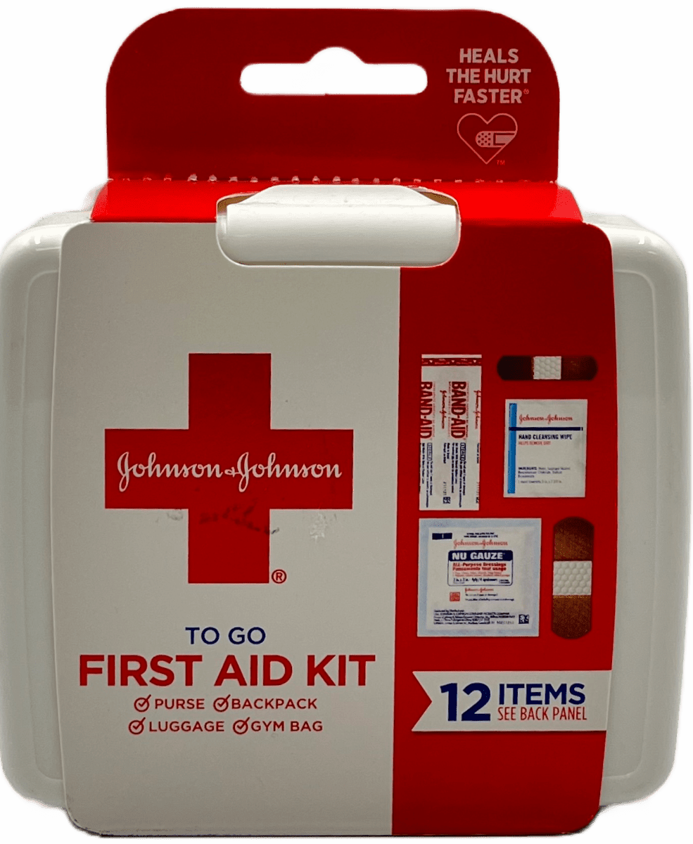 Johnson & Johnson – To Go First Aid Kit – 12 Items