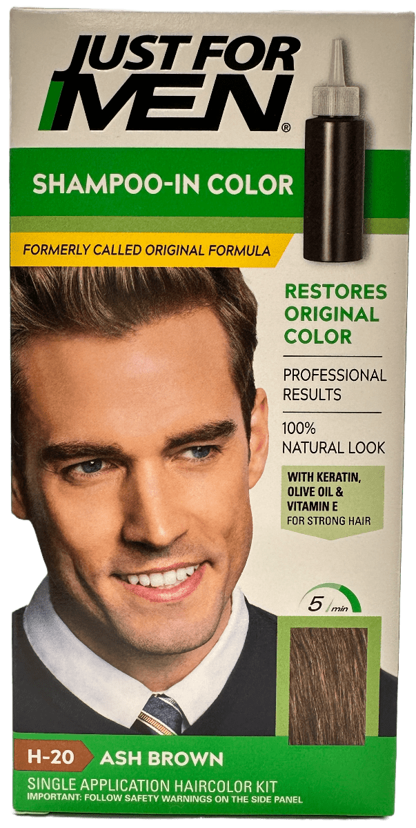 Just For Men Shampoo-In Color – Ash Brown (H-20) – 1 Ct