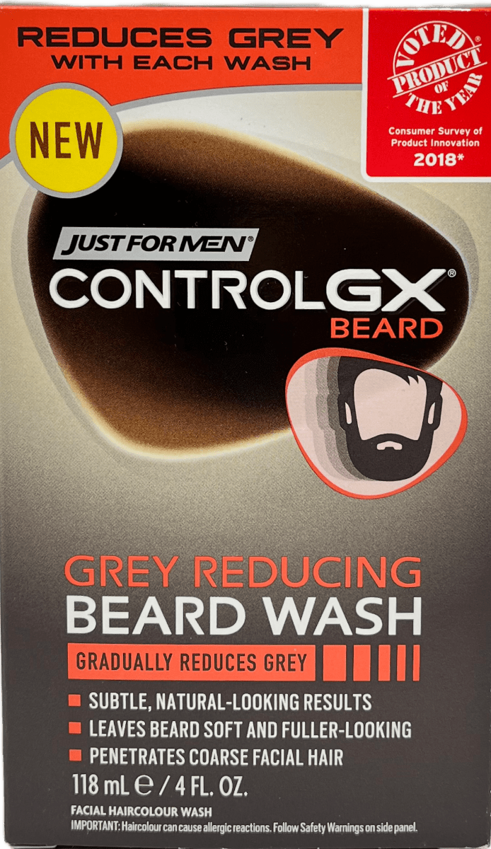Just For Men Control GX Grey Reducing Beard Wash – 4 FL OZ